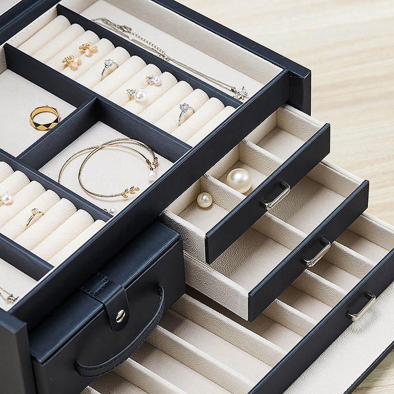 PU Leather Jewelry Organizer Display Box