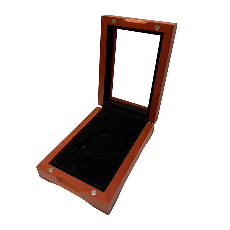 wooden coin box	