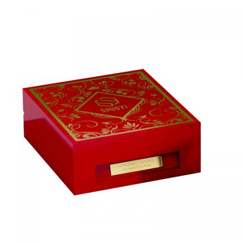 Dubai Design Perfume box packaging Mid East Luxulry perfume gift box Golden Logo wooden perfume box
