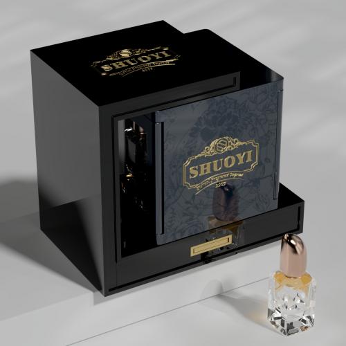 Factory High Quality Design perfume wooden box Dubai black box perfume Luxulry packaging box
